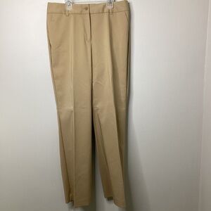 NWT Talbots Heritage Dress Pants Womens 10 Stretch Beige Straight Work Career  B